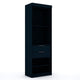 Mulberry Open 2 Sectional Modern Wardrobe Closet with 4 Drawers - Set of 2 in Tatiana Midnight Blue MHC-112GMC4