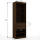 Mulberry Open 2 Sectional Modern Wardrobe Closet with 4 Drawers - Set of 2 in Brown MHC-112GMC5