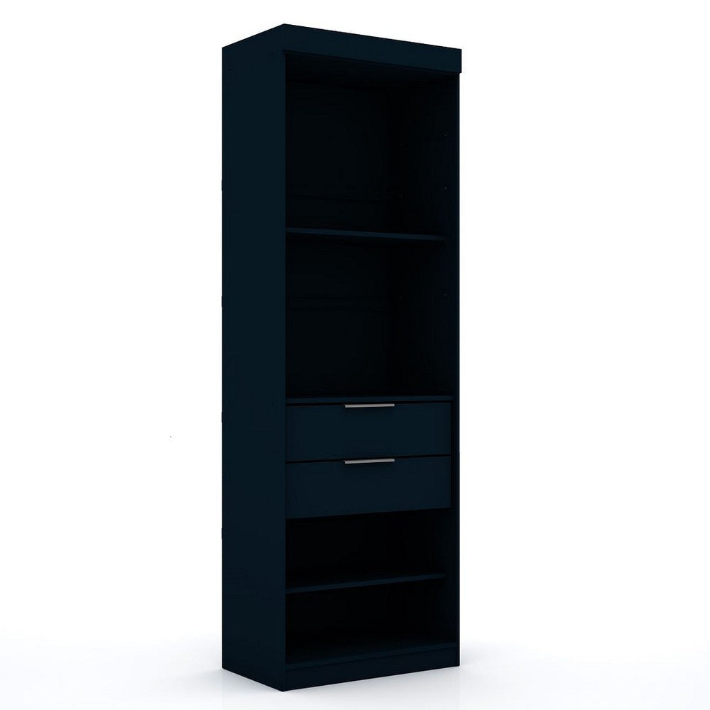 Mulberry 2.0 Sectional Modern Armoire Wardrobe Closet with 2 Drawers in Tatiana Midnight Blue MHC-116GMC4