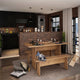 NoMad 67.91 Rustic Country Dining Set of 3 in Nature MHC-126GMC77