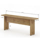 NoMad 67.91 Rustic Country Dining Set of 3 in Nature MHC-126GMC77