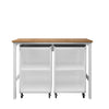3-Piece Fortress Mobile Space-Saving Steel Garage Cabinet and Worktable 1.0 in White MHC-14GMC-WH
