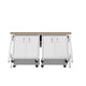 3-Piece Fortress Mobile Space-Saving Steel Garage Cabinet and Worktable 1.0 in White MHC-14GMC-WH