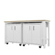 3-Piece Fortress Mobile Space-Saving Steel Garage Cabinet and Worktable 1.0 in White MHC-14GMC-WH