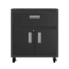 3-Piece Fortress Mobile Space-Saving Steel Garage Cabinet and Worktable 2.0 in Charcoal Grey MHC-15GMC-CH