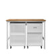 3-Piece Fortress Mobile Space-Saving Steel Garage Cabinet and Worktable 2.0 in White MHC-15GMC-WH