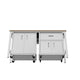 3-Piece Fortress Mobile Space-Saving Steel Garage Cabinet and Worktable 2.0 in White MHC-15GMC-WH