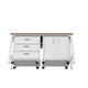 3-Piece Fortress Mobile Space-Saving Steel Garage Cabinet and Worktable 3.0 in White MHC-16GMC-WH