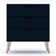 Rockefeller 3-Piece Tatiana Midnight Blue Dresser and Nightstand Set MHC-177GMC4
