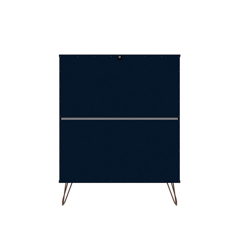 Rockefeller 3-Piece Tatiana Midnight Blue Dresser and Nightstand Set MHC-177GMC4