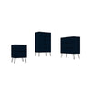 Rockefeller 3-Piece Tatiana Midnight Blue Dresser and Nightstand Set