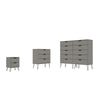 Rockefeller 3-Piece Off White and Nature Dresser and Nightstand Set