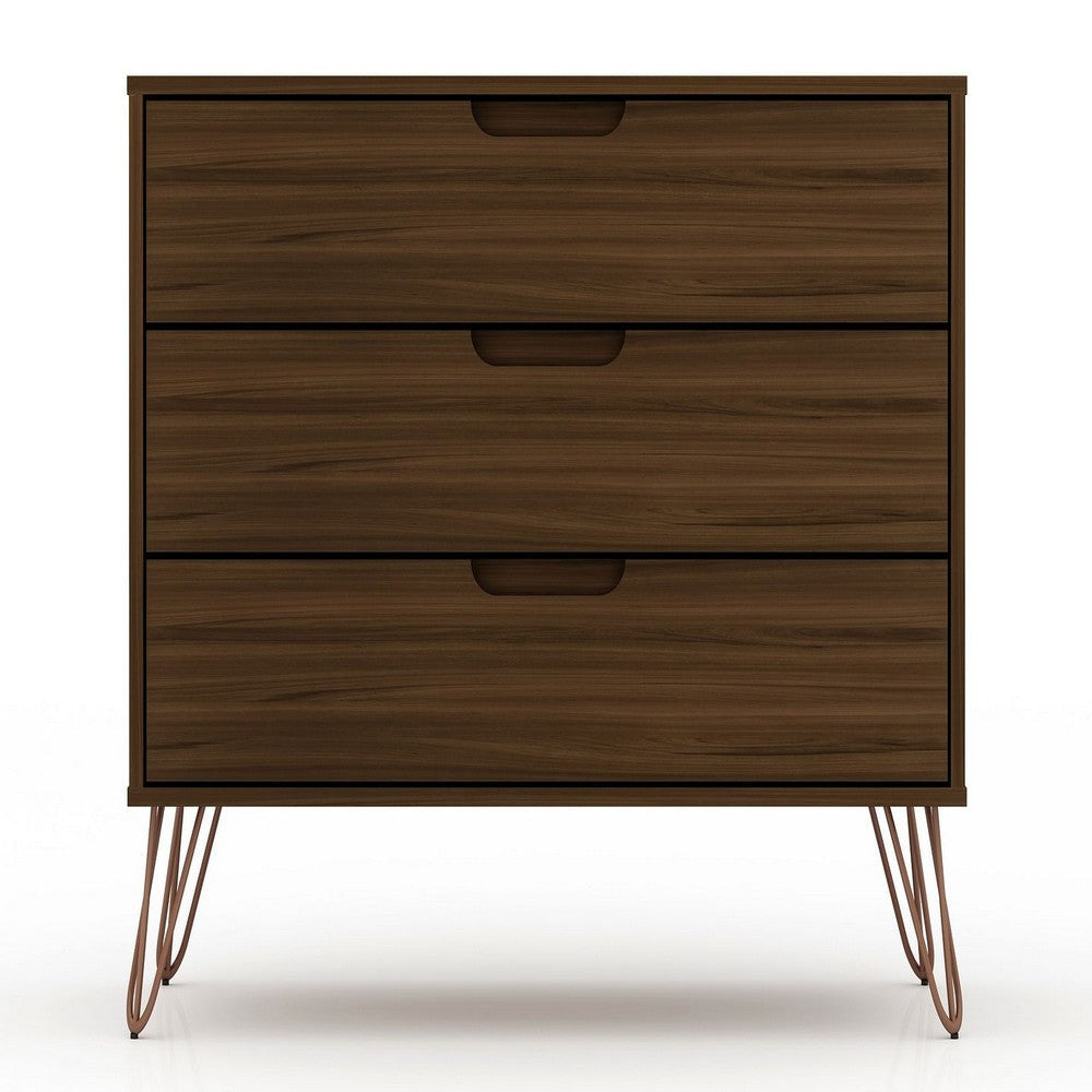 Rockefeller 3-Piece Brown Dresser and Nightstand Set MHC-178GMC5