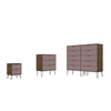 Rockefeller 3-Piece Nature and Rose Pink Dresser and Nightstand Set