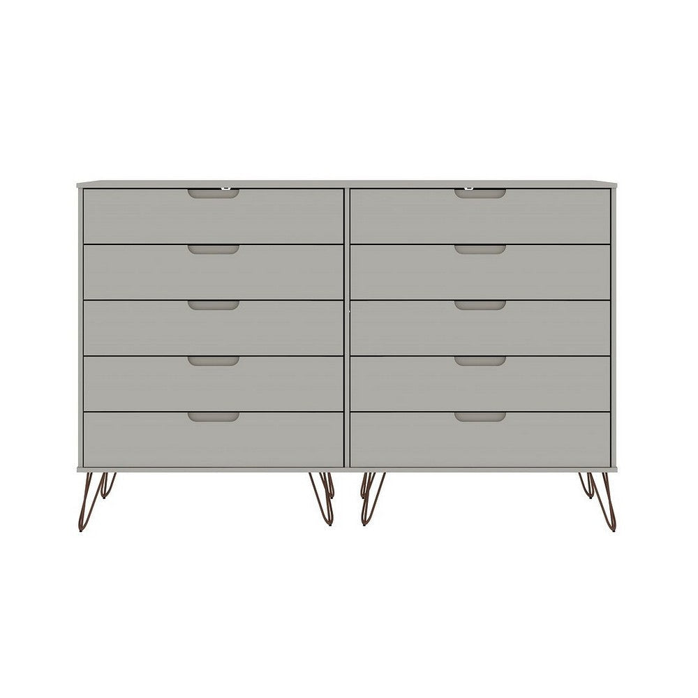 Rockefeller 3-Piece Off White Dresser and Nightstand Set MHC-178GMC8