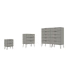 Rockefeller 3-Piece Off White Dresser and Nightstand Set