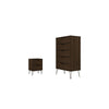 Rockefeller Brown 5-Drawer Dresser and 2-Drawer Nightstand Set