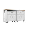 3-Piece Fortress Mobile Space-Saving Steel Garage Cabinet and Worktable 4.0 in White MHC-17GMC-WH