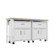3-Piece Fortress Mobile Space-Saving Steel Garage Cabinet and Worktable 4.0 in White MHC-17GMC-WH