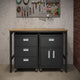 3-Piece Fortress Mobile Space-Saving Steel Garage Cabinet and Worktable 5.0 in Charcoal Grey