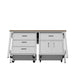 3-Piece Fortress Mobile Space-Saving Steel Garage Cabinet and Worktable 5.0 in White MHC-18GMC-WH