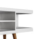 Utopia 53.14’’ TV Stand with Splayed Wooden Legs and 4 Shelves in White MHC-19654