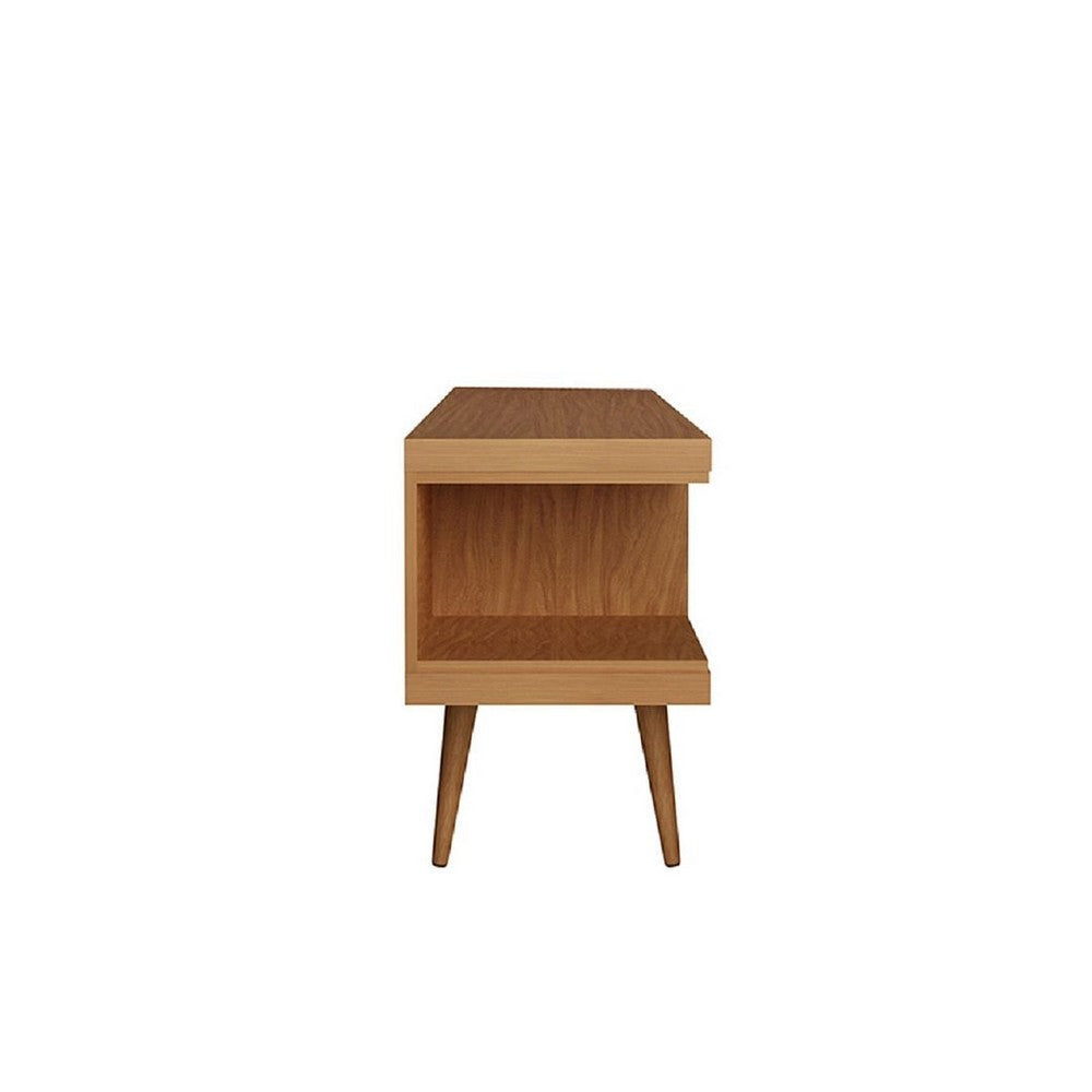 Utopia 53.14’’ TV Stand with Splayed Wooden Legs and 4 Shelves in Maple Cream MHC-19655