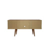 Utopia 53.14’’ TV Stand with Splayed Wooden Legs and 4 Shelves in Maple Cream MHC-19655