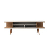 Utopia 70.47" TV Stand with Splayed Wooden Legs and 4 Shelves and Maple Cream