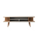 Utopia 70.47" TV Stand with Splayed Wooden Legs and 4 Shelves and Maple Cream