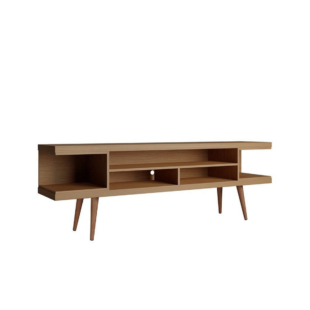 Utopia 70.47’’ TV Stand with Splayed Wooden Legs and 4 Shelves in Maple Cream MHC-19755
