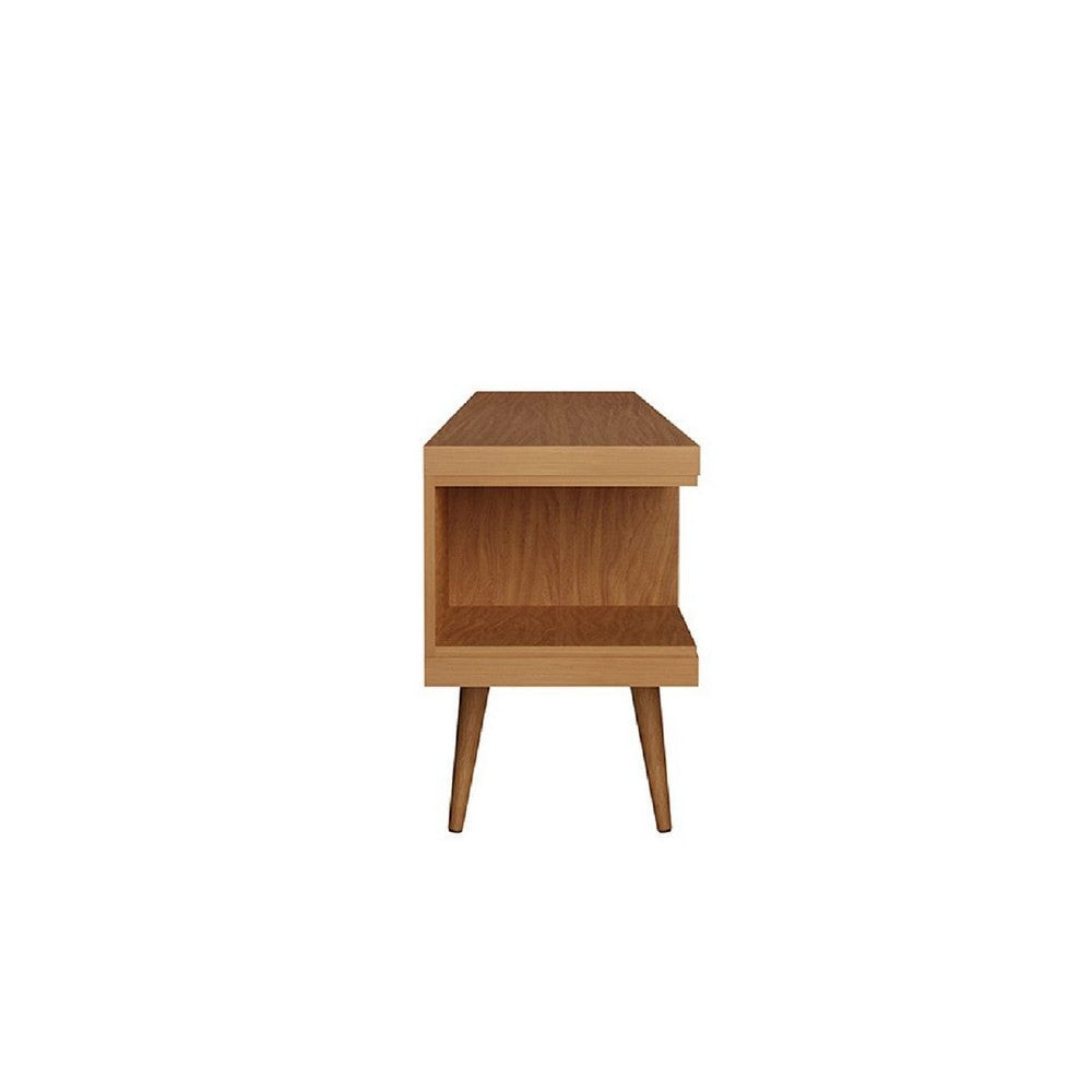 Utopia 70.47’’ TV Stand with Splayed Wooden Legs and 4 Shelves in Maple Cream MHC-19755