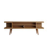 Utopia 70.47" TV Stand with Splayed Wooden Legs and 4 Shelves in Maple Cream