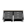 3-Piece Fortress Mobile Space-Saving Steel Garage Cabinet Chests and Worktable 6.0 in Charcoal Grey MHC-19GMC-CH