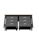 3-Piece Fortress Mobile Space-Saving Steel Garage Cabinet Chests and Worktable 6.0 in Charcoal Grey MHC-19GMC-CH