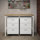3-Piece Fortress Mobile Space-Saving Steel Garage Cabinet Chests and Worktable 6.0 in White