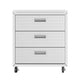 3-Piece Fortress Mobile Space-Saving Steel Garage Cabinet Chests and Worktable 6.0 in White MHC-19GMC-WH