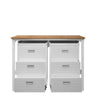 3-Piece Fortress Mobile Space-Saving Steel Garage Cabinet Chests and Worktable 6.0 in White MHC-19GMC-WH