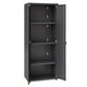 Fortress Textured Metal 75.4’’ Garage Cabinet with 4 Adjustable Shelves in Charcoal Grey MHC-1GMCF-CH