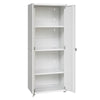 Fortress Textured Metal 75.4’’ Garage Cabinet with 4 Adjustable Shelves in White MHC-1GMCF-WH