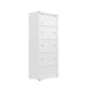 Fortress Textured Metal 75.4’’ Garage Cabinet with 4 Adjustable Shelves in White MHC-1GMCF-WH