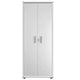 Fortress Textured Metal 75.4" Garage Cabinet with 4 Adjustable Shelves in White
