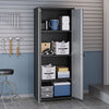 Fortress Textured Metal 75.4’’ Garage Cabinet with 4 Adjustable Shelves in Grey MHC-1GMCF