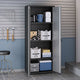 Fortress Textured Metal 75.4’’ Garage Cabinet with 4 Adjustable Shelves in Grey MHC-1GMCF