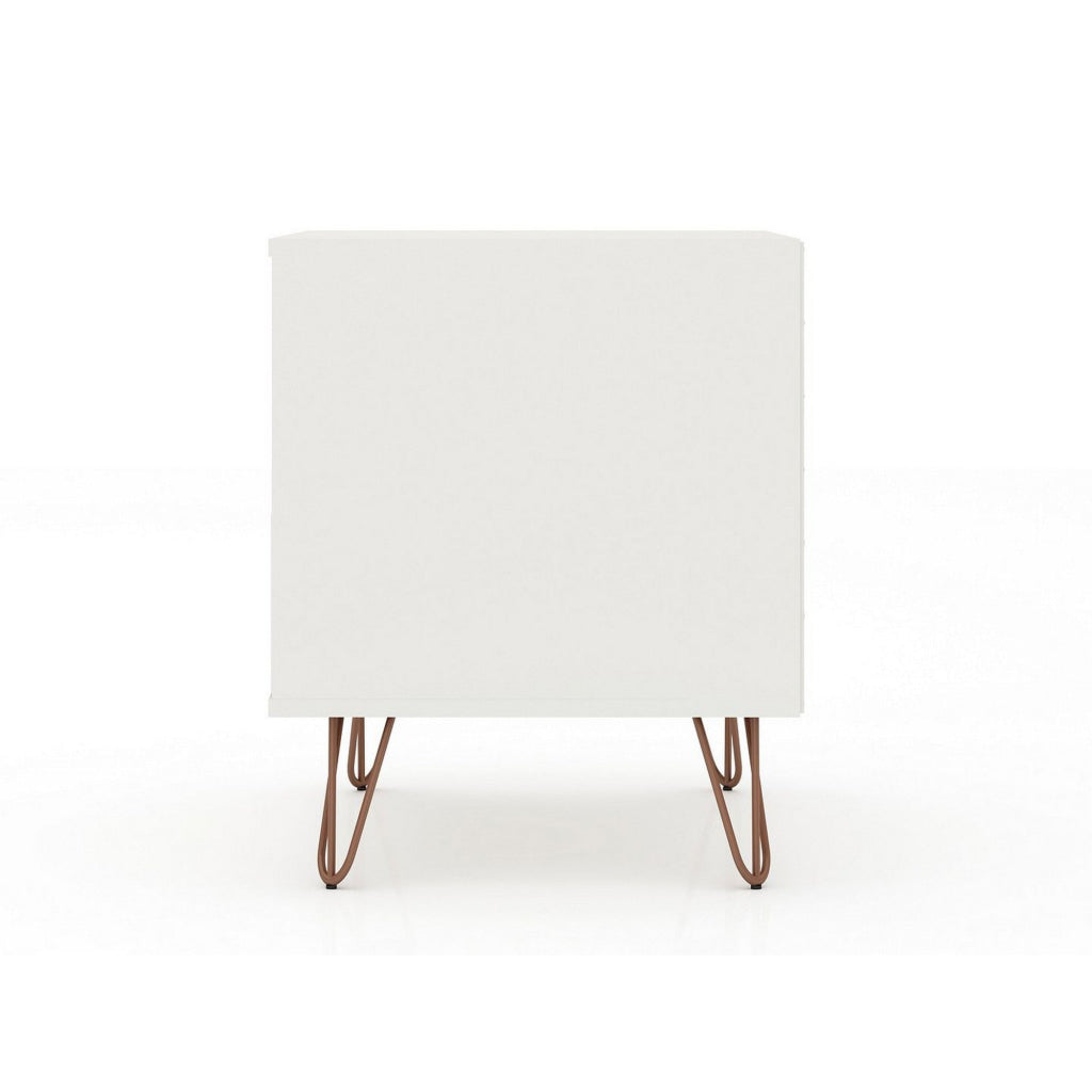 Rockefeller 1-Drawer White Nightstand (Set of 2) MHC-2-101GMC1