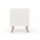 Rockefeller 1-Drawer White Nightstand (Set of 2) MHC-2-101GMC1