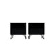 Rockefeller 1-Drawer Black Nightstand (Set of 2)