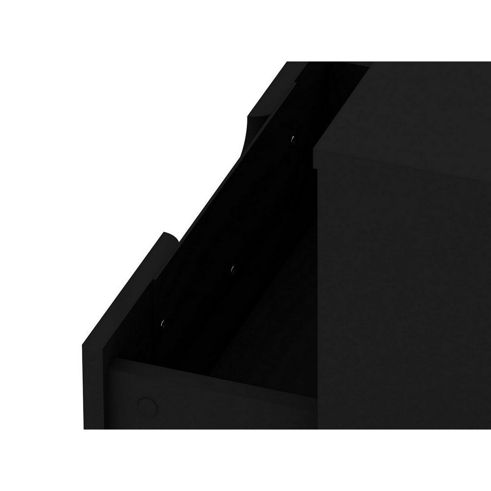 Rockefeller 1-Drawer Black Nightstand (Set of 2) MHC-2-101GMC2