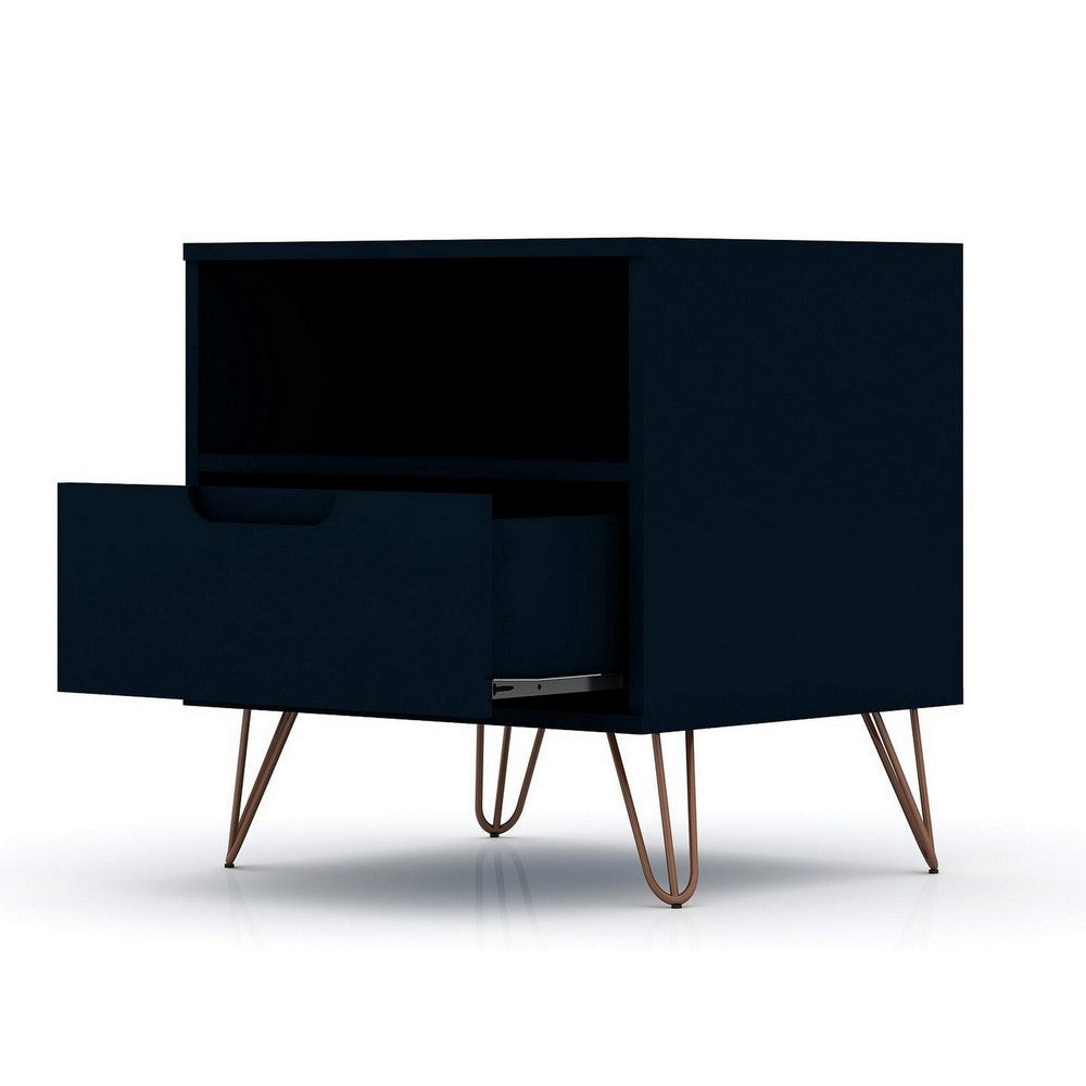 Rockefeller 1-Drawer Tatiana Midnight Blue Nightstand (Set of 2) MHC-2-101GMC4