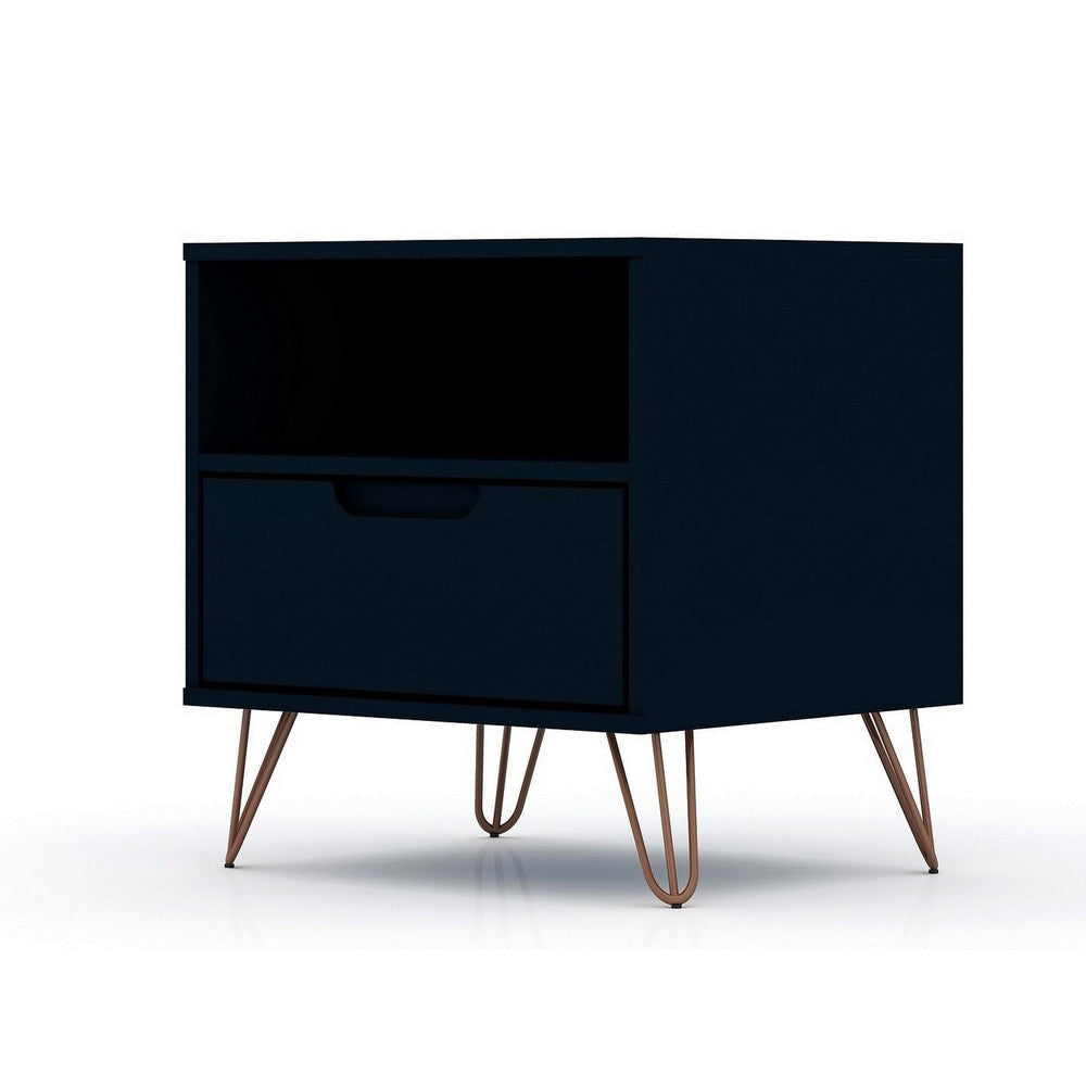 Rockefeller 1-Drawer Tatiana Midnight Blue Nightstand (Set of 2) MHC-2-101GMC4